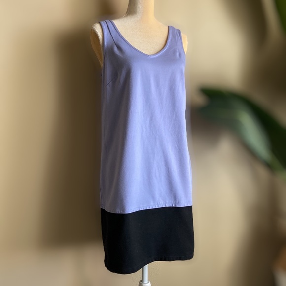 Tori Richard Honolulu Colorblock Sleeveless Double V Shift Dress - Picture 2 of 14